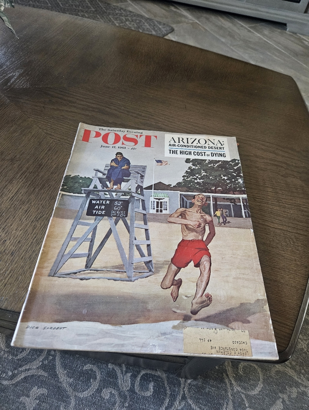 Saturday Evening Post Vintage Beach Cover January 17, 1961